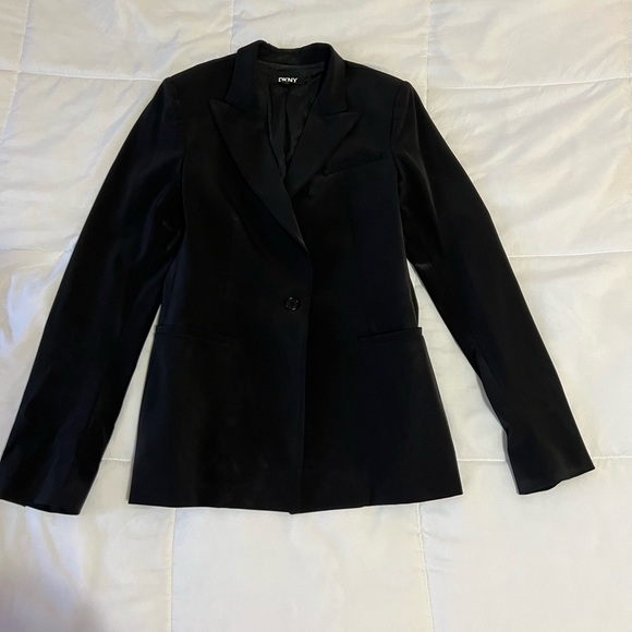 DKNY Long Line Black Blazer 12 - Picture 1 of 6
